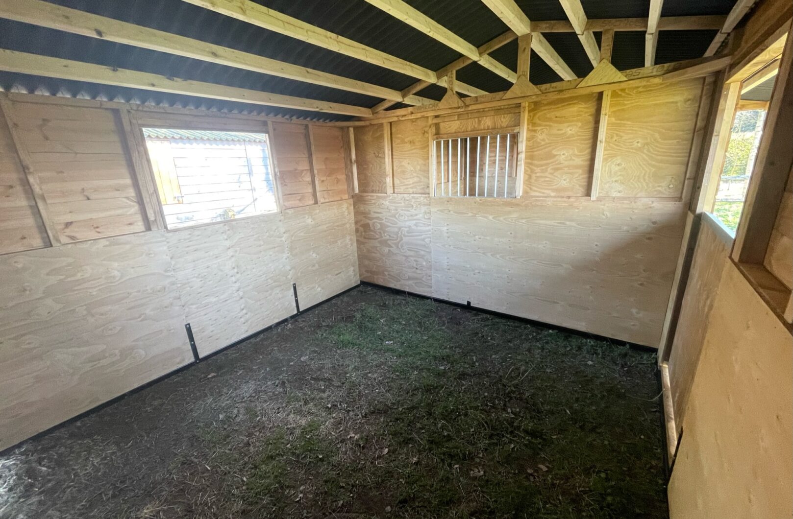 Internal of a mobile stable, with talk grill to other stable