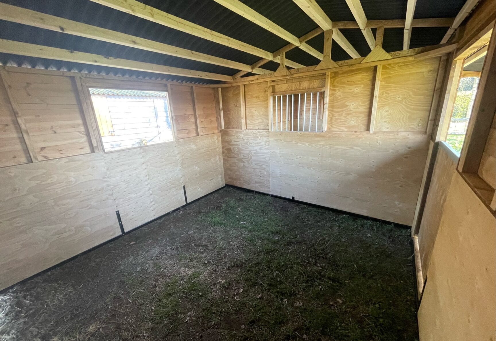 Internal of a mobile stable, with talk grill to other stable