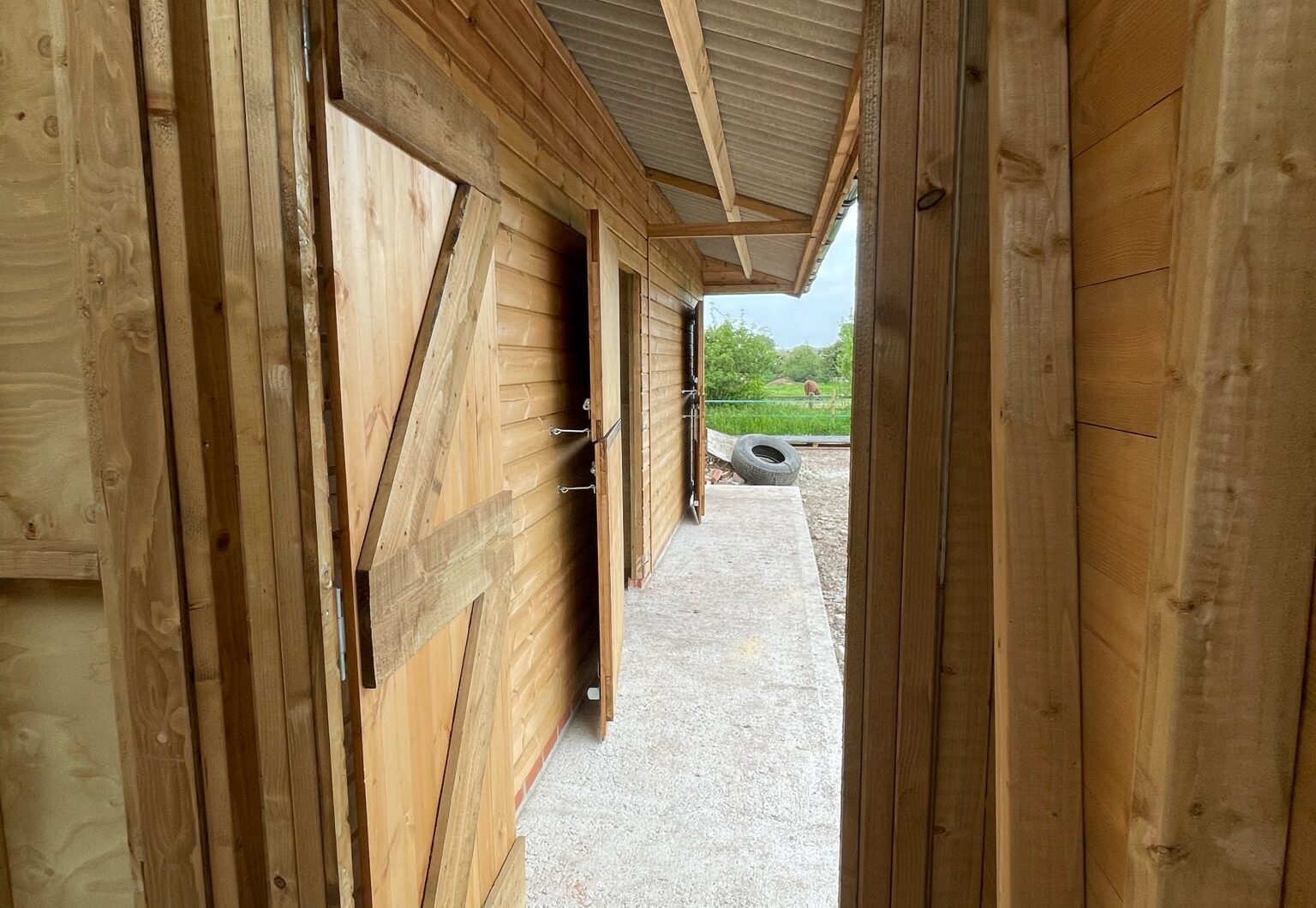 Internal door view out