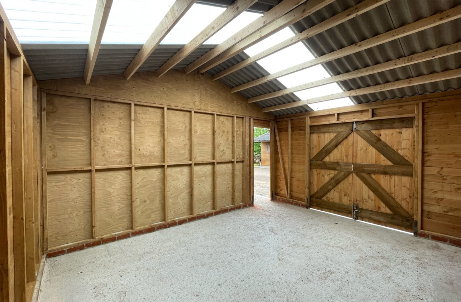 Internal haybarn