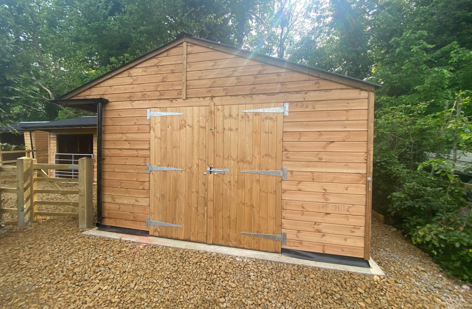 Barn doors on gable end