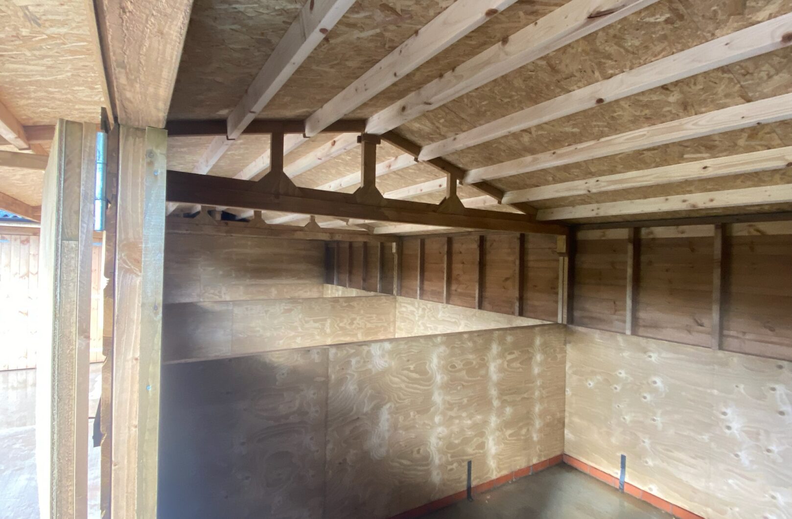 Internal half height partition