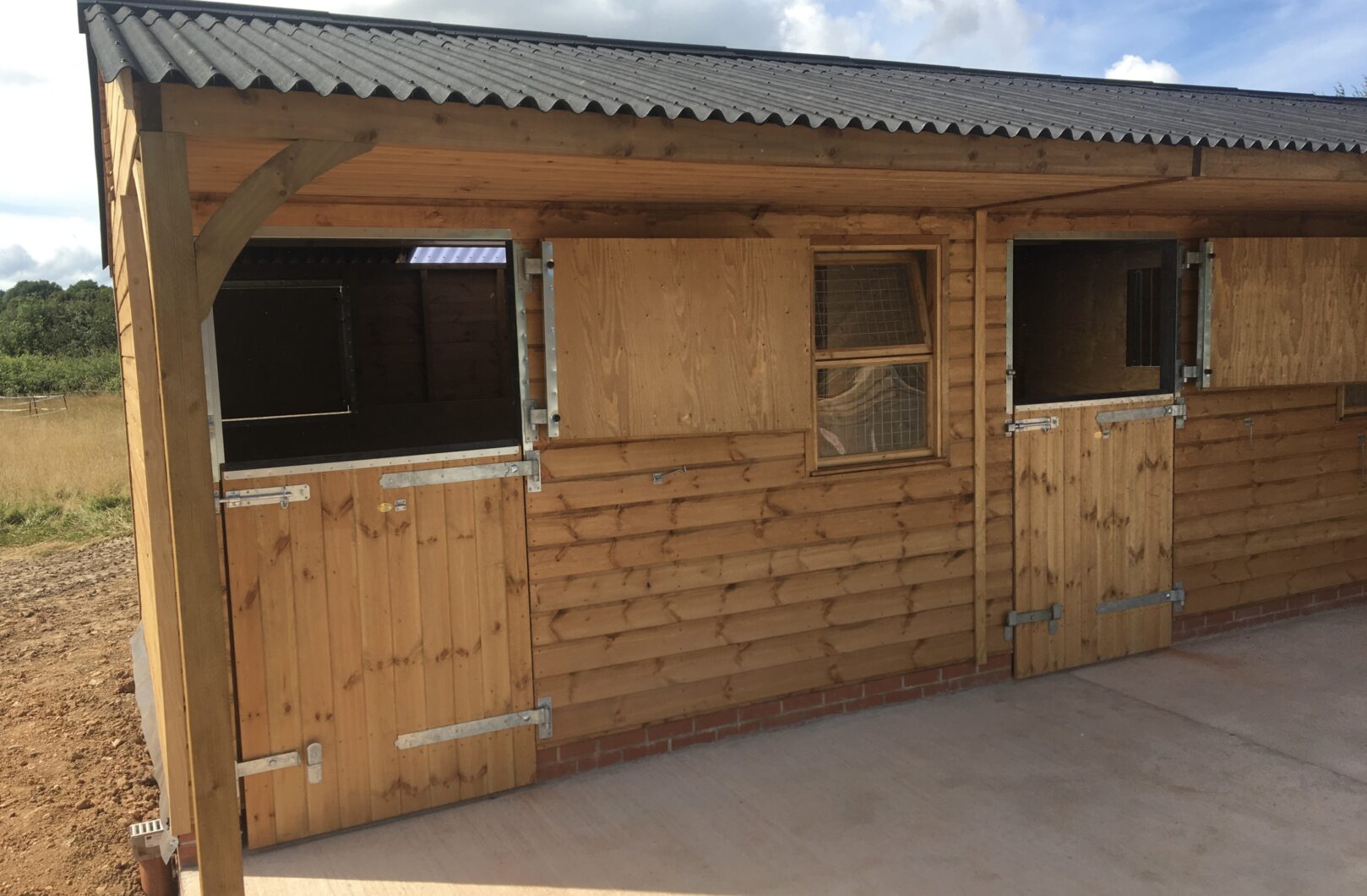 Stable front close up doors open