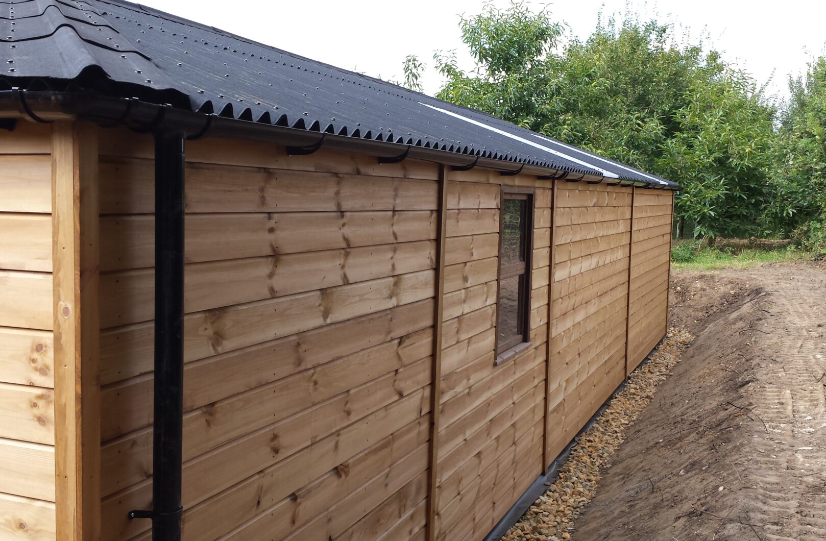 Back side with back guttering