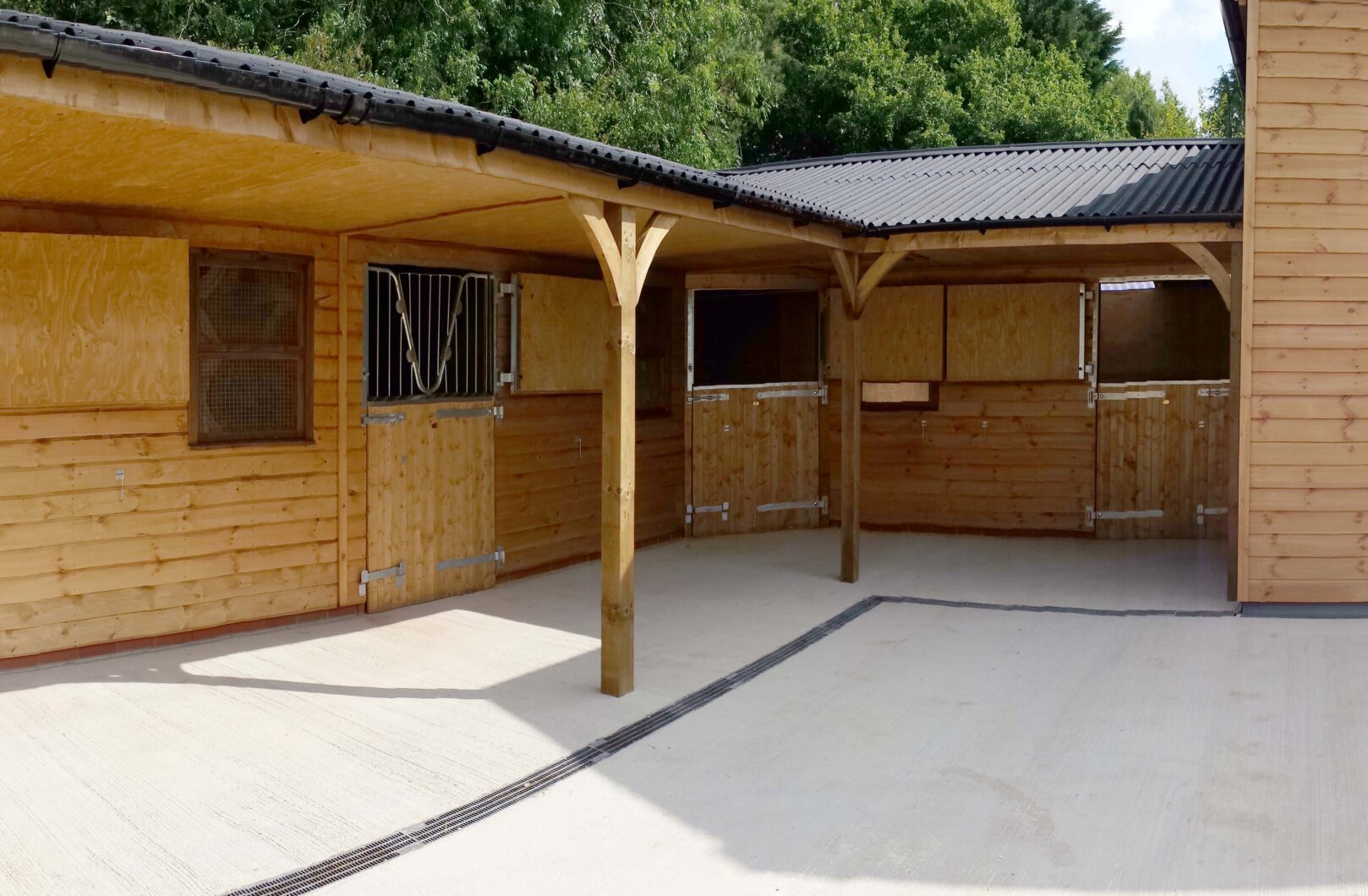 View through ride through archway