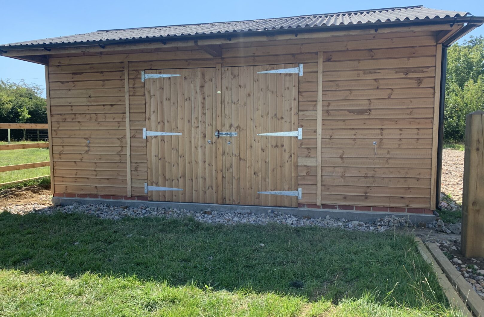 Detached hay barn