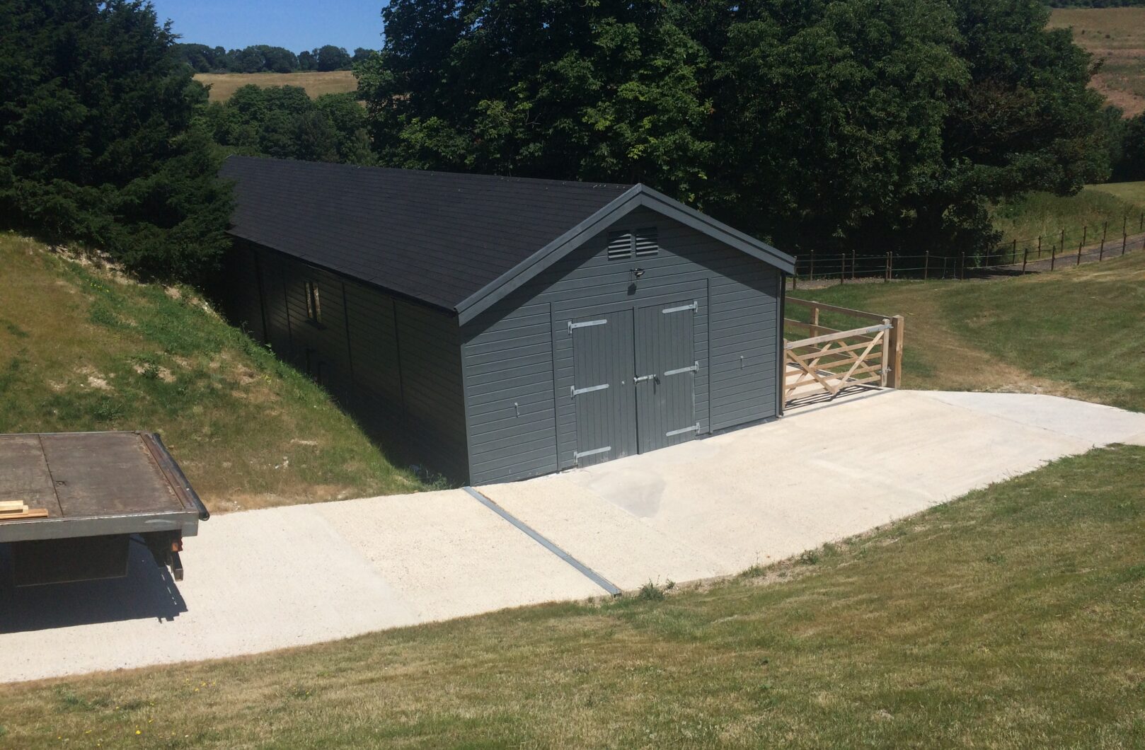 Long Stable Block Painted Black