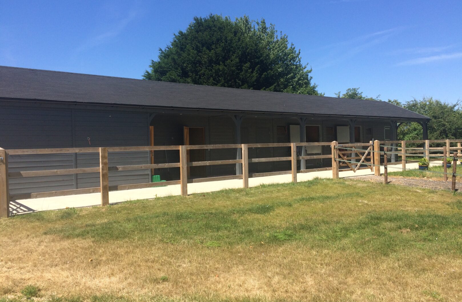 Long Stable Block Painted Black