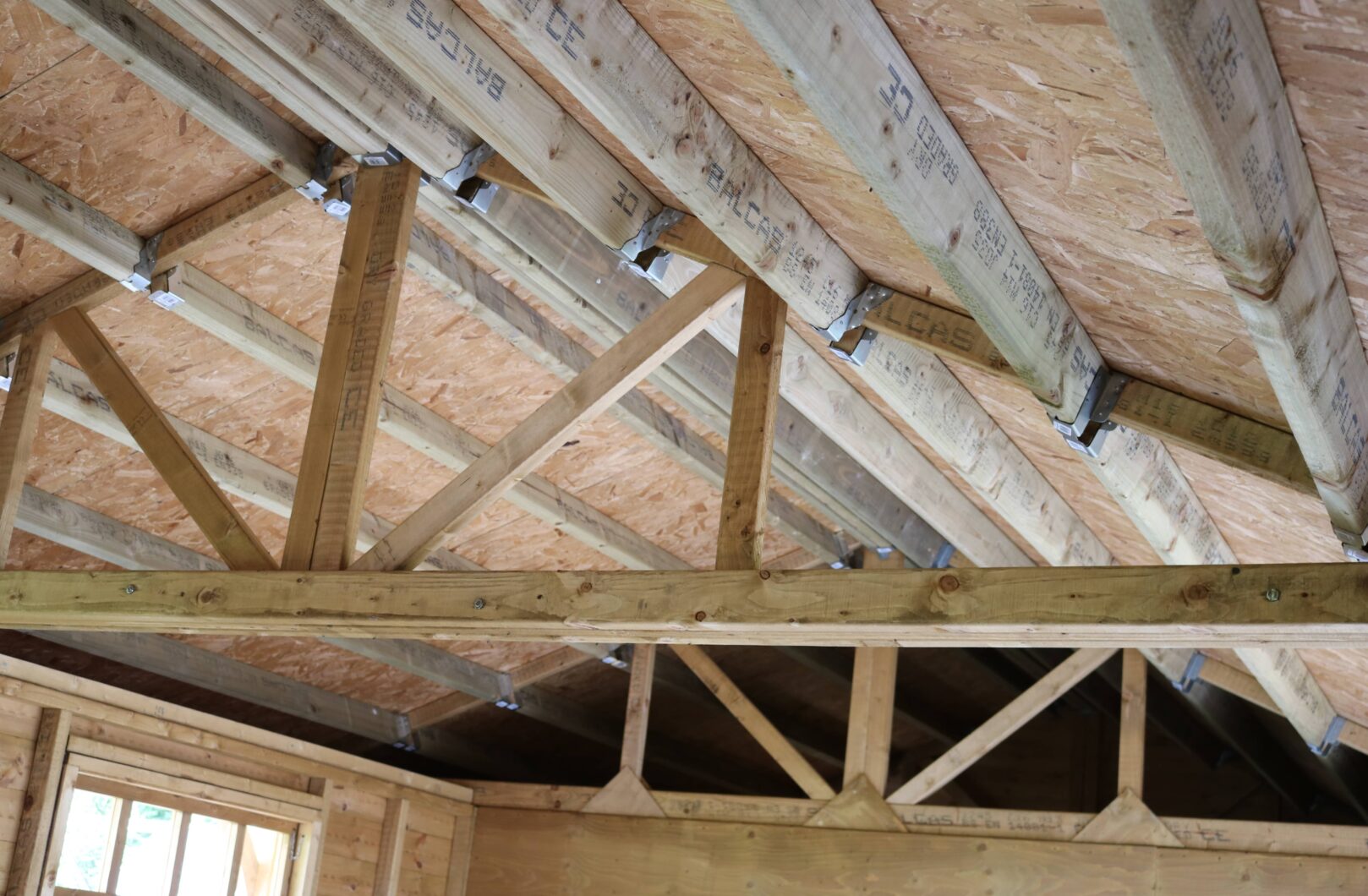 Internal truss and roof rafters