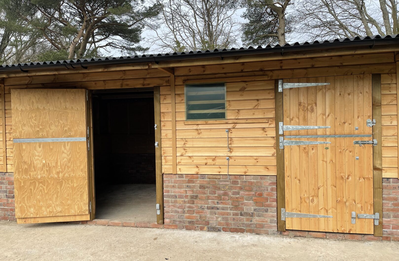 Stable Block with High Brick Base open