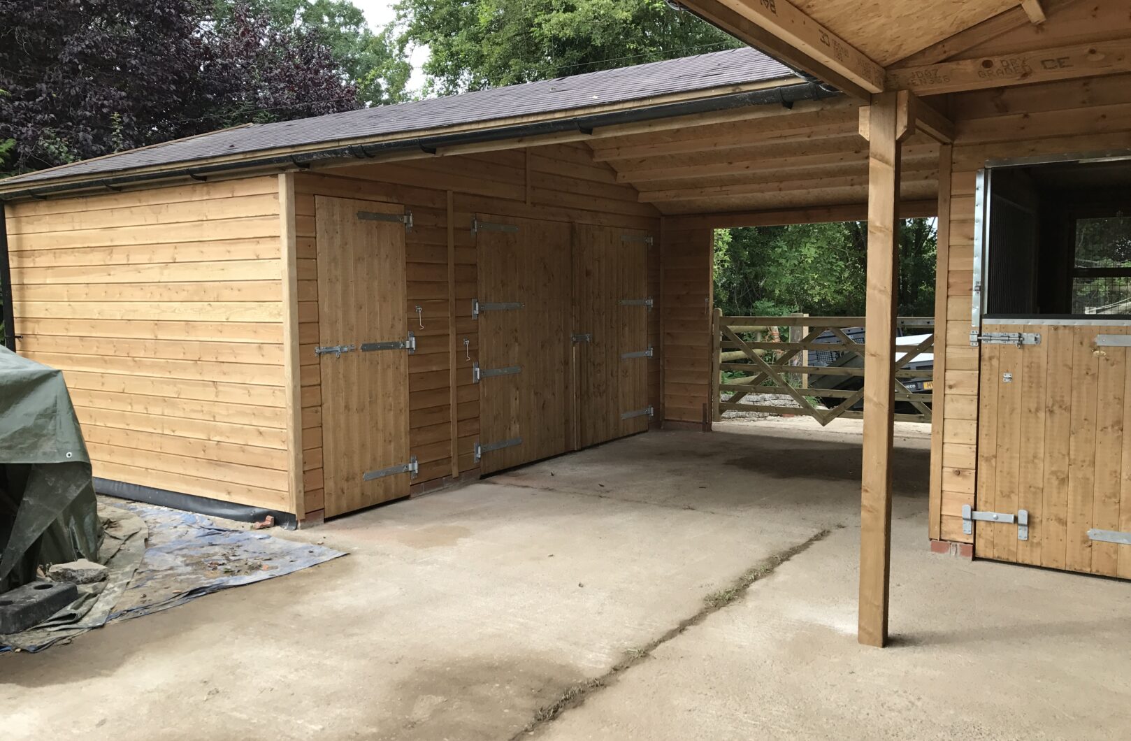 Large covered walkway