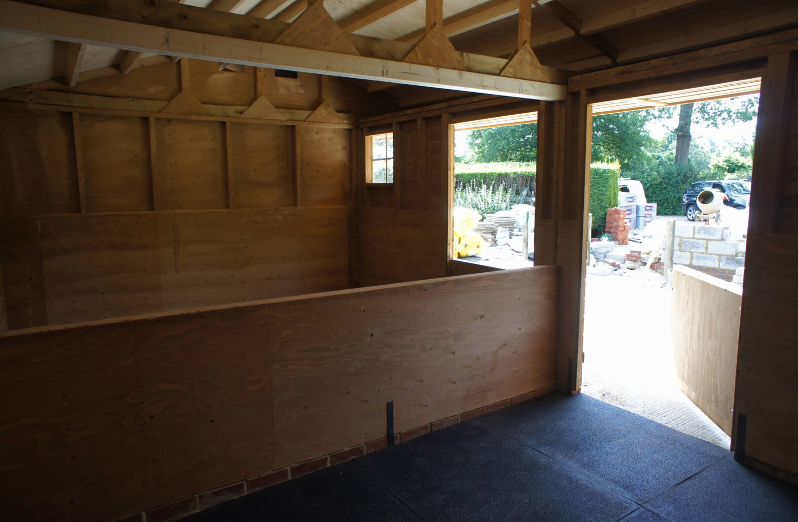 Internal stables half height partition