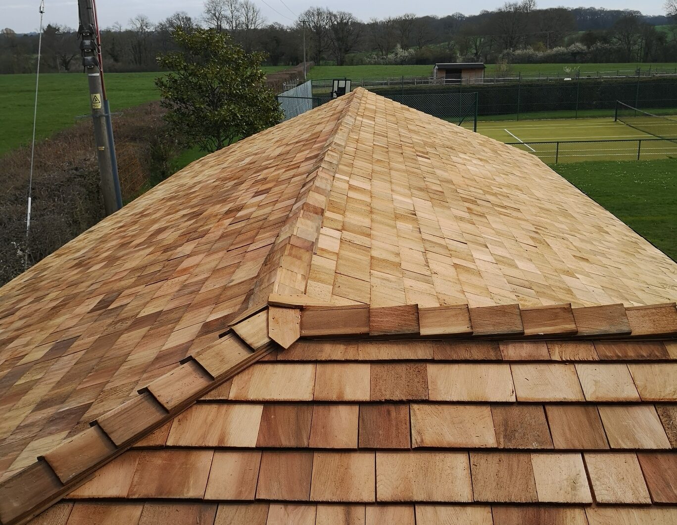Cedar shingles corner