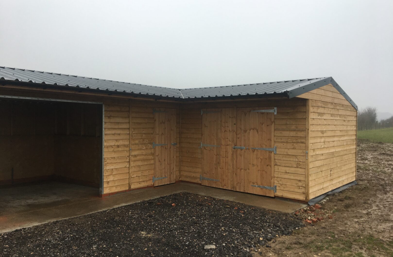 Hay barn and corner tack room