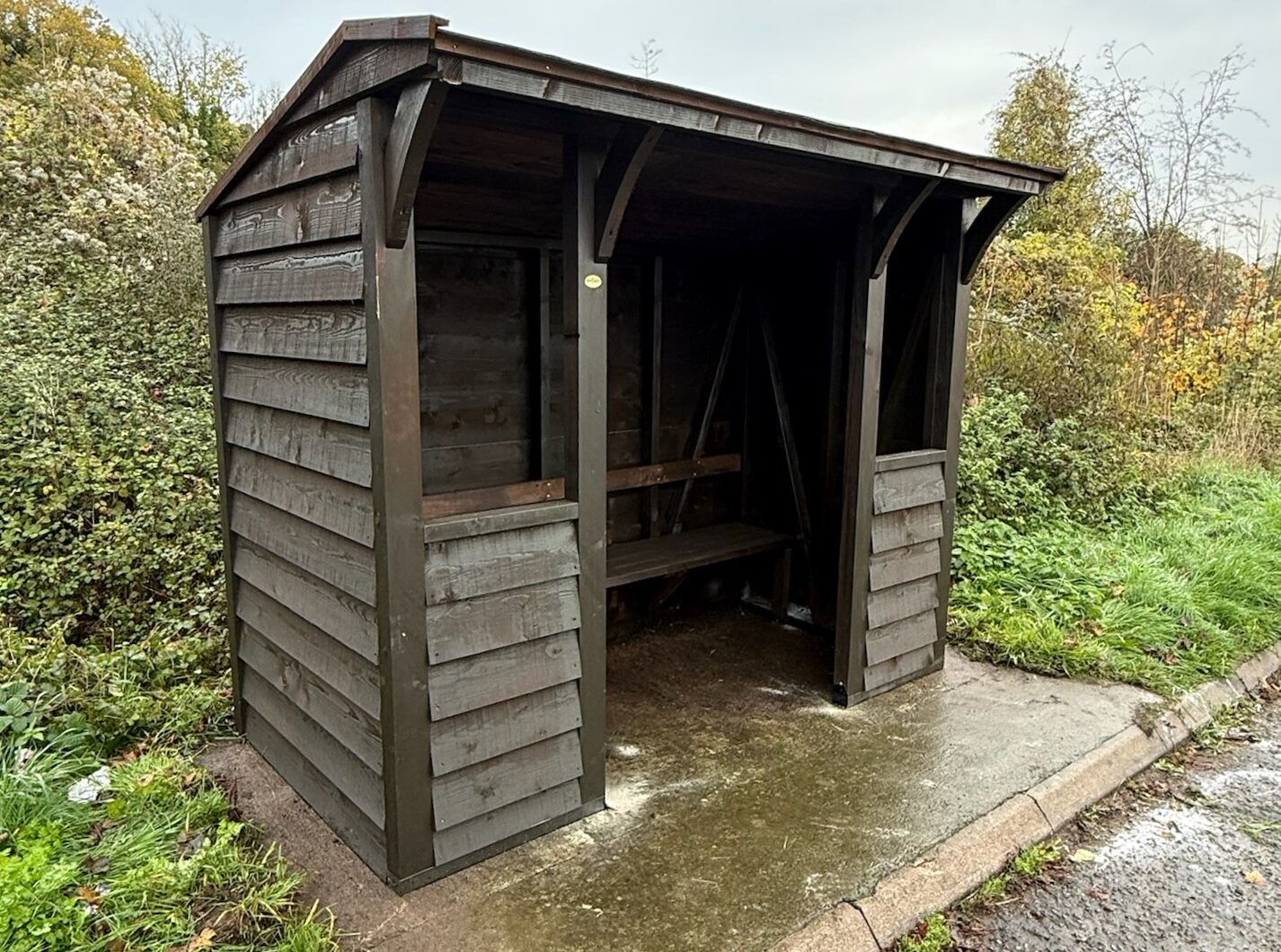 Bus Shelter with Featheredge Cladding