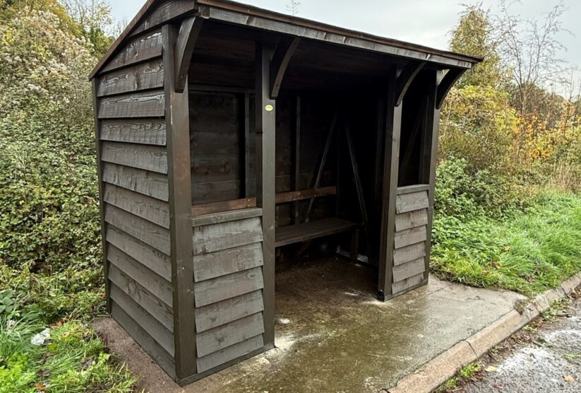 Bus Shelter with Featheredge Cladding