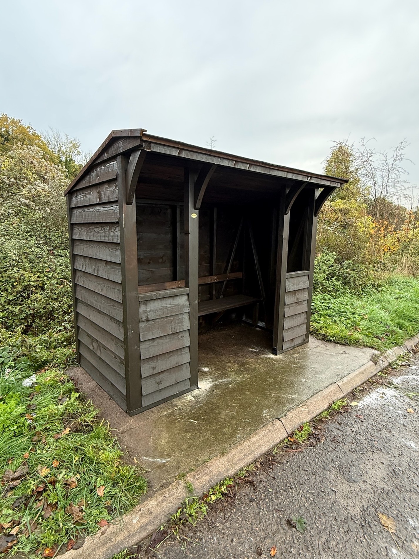Bus Shelter with Featheredge Cladding