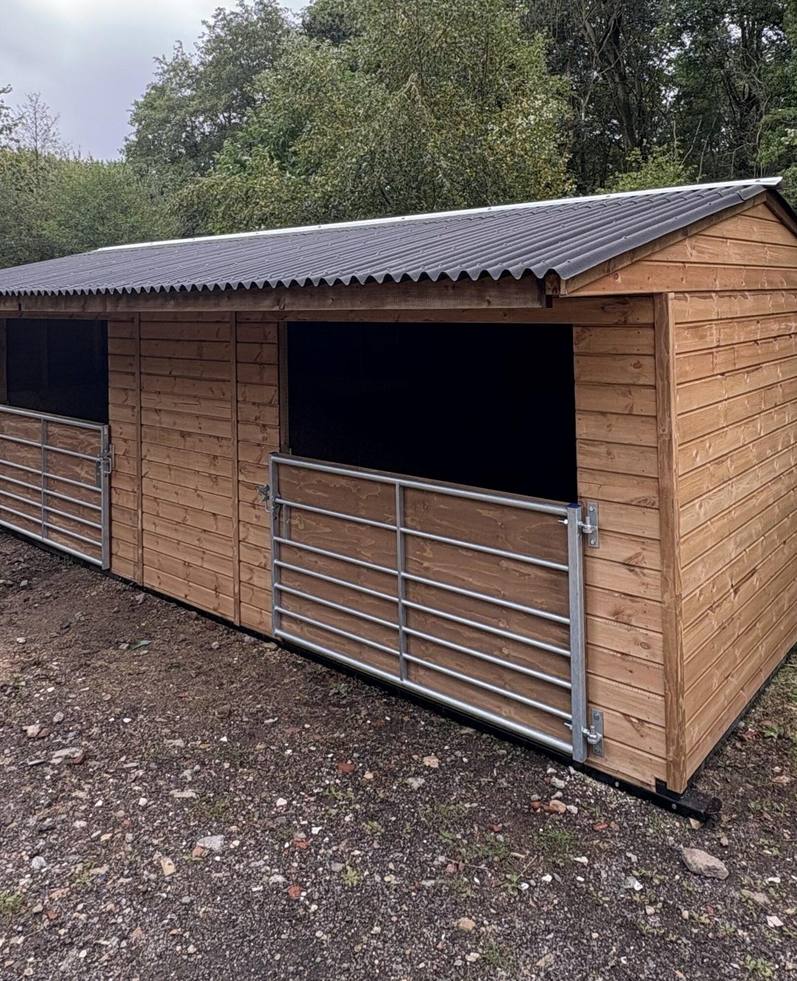 Double Mobile Field Shelter with Ply Lined Gates