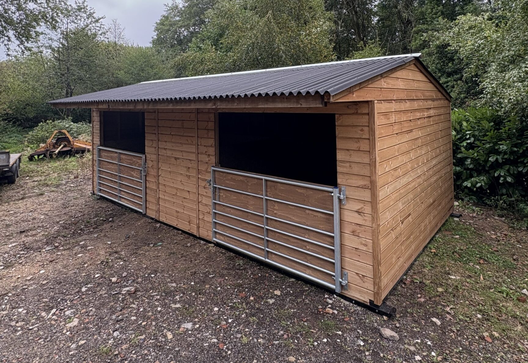 Double Mobile Field Shelter with Ply Lined Gates