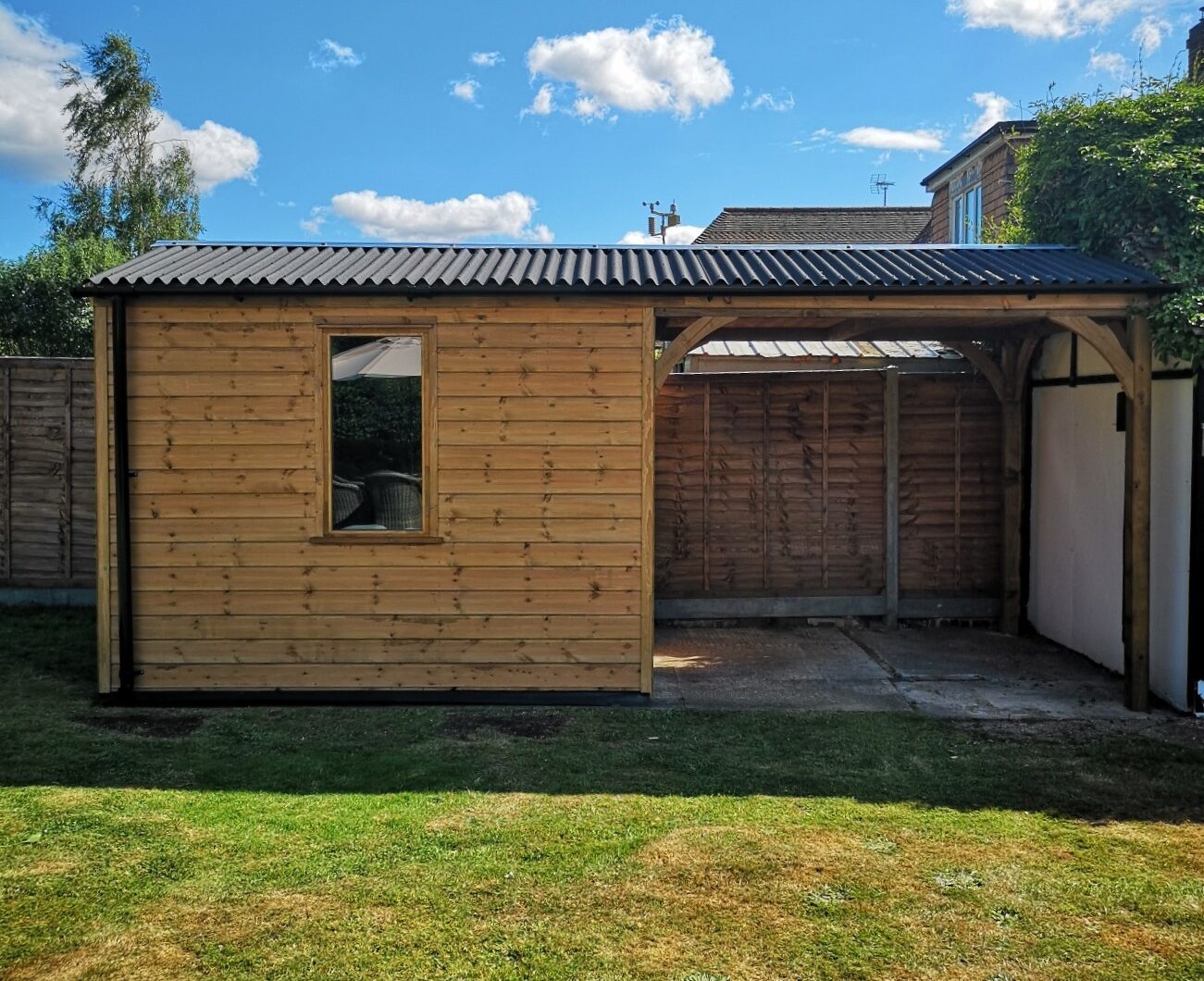 Garden Office with Covered Area