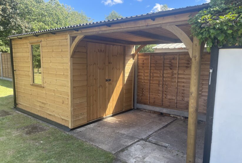 Garden Office with Covered Area