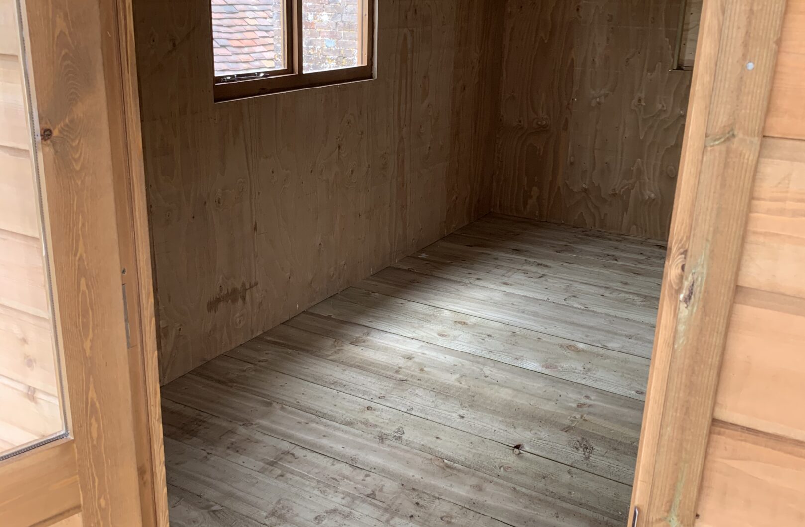 View inside garden office