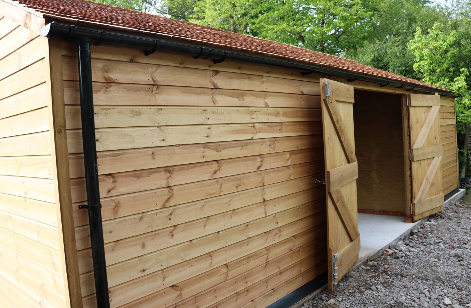 Large Garage with Cedar Shingles