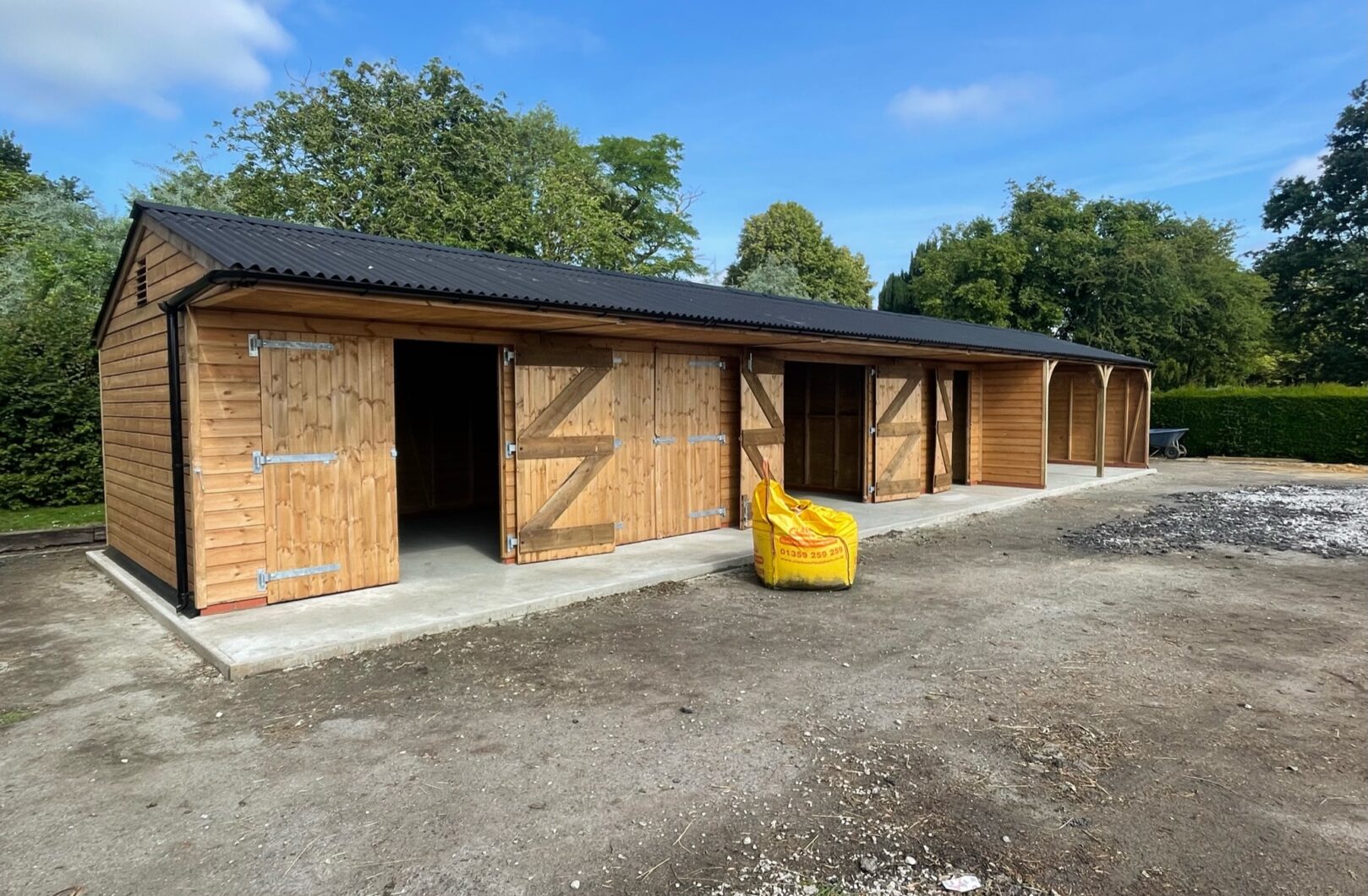 Open Car Ports with Store Rooms