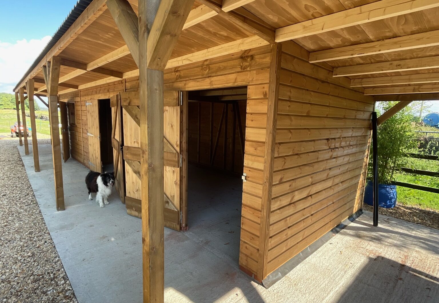 Timber Store with Pent Roof