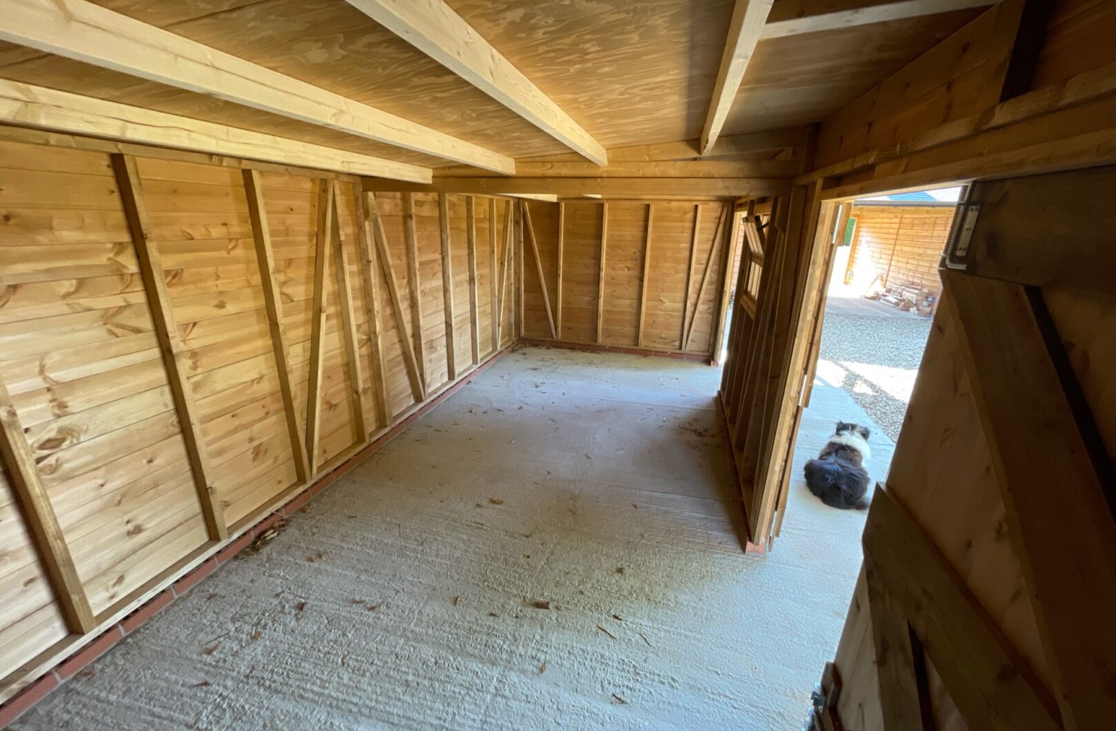 Internal boarded roof