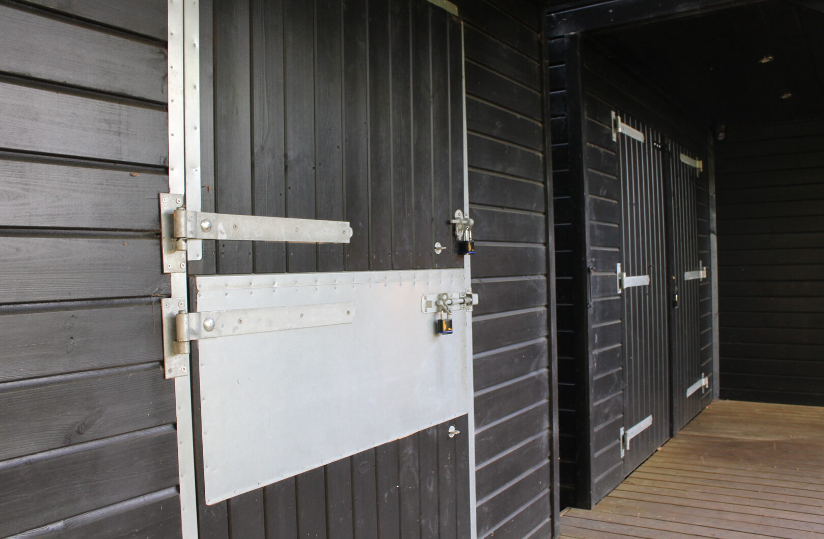 Workshop with Cedar Shingles doors