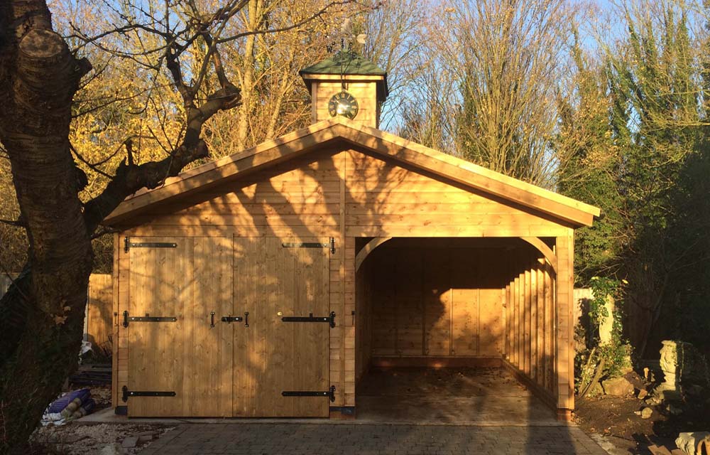 Luxury wooden horse stables