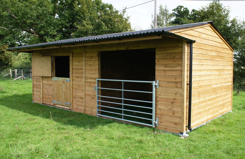 a mobile field shelter with a gated entrance