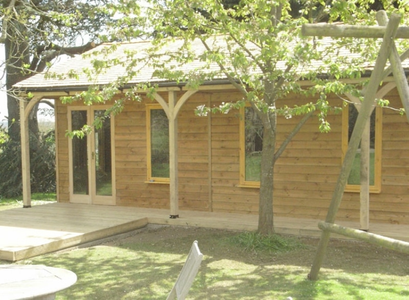 timber frame garden building